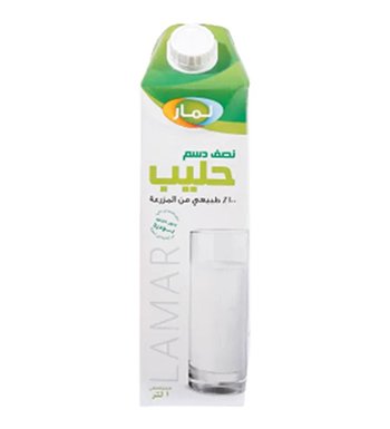 لبن لمار نصف دسم 1 لتر